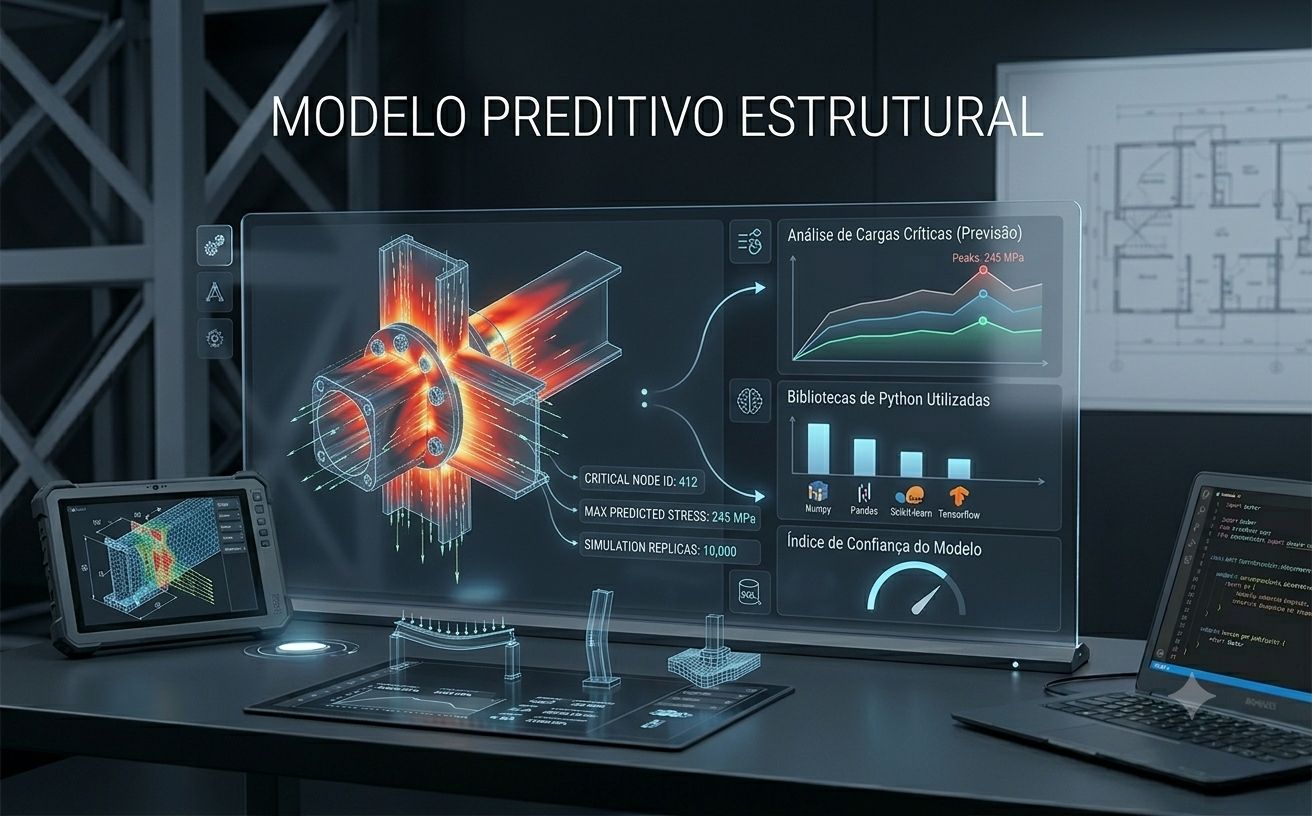 Gráficos estatísticos de ciência de dados de falhas estruturais